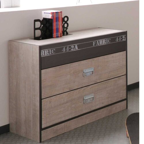 Kinderkommode mit Schriftzug Schublalden