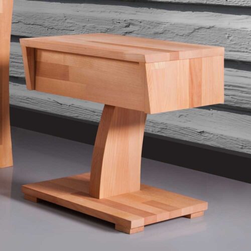 Nachtkonsole aus Kernbuche Massivholz modern
