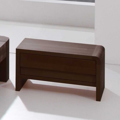 Nachtkonsole in Nussbaumfarben Buche Massivholz