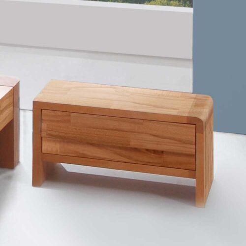 Nachtschrank in Kernbuchefarben 50 cm breit