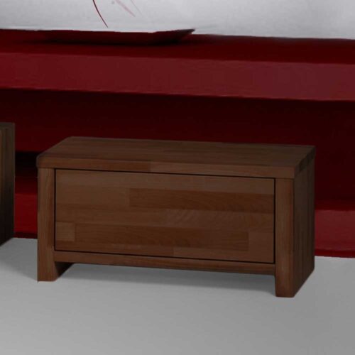 Nachtkonsole in Nussbaumfarben Buche Massivholz