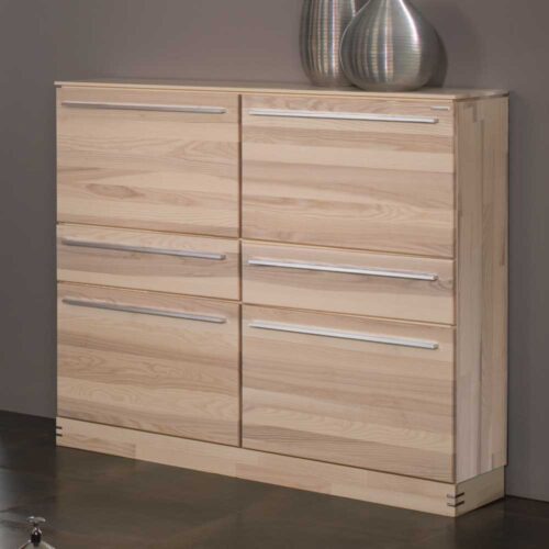 Schuhschrank aus Kernesche Massivholz 4 Klappen