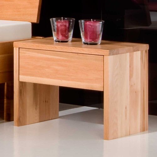 Nachttisch aus Wildeiche Massivholz 50 cm breit