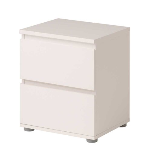 Nachtkonsole in Weiß matt 40 cm breit