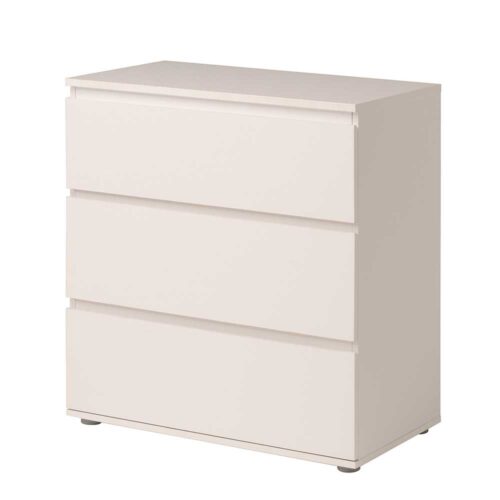 Schubkastenkommode in Weiß matt 3 Schubladen