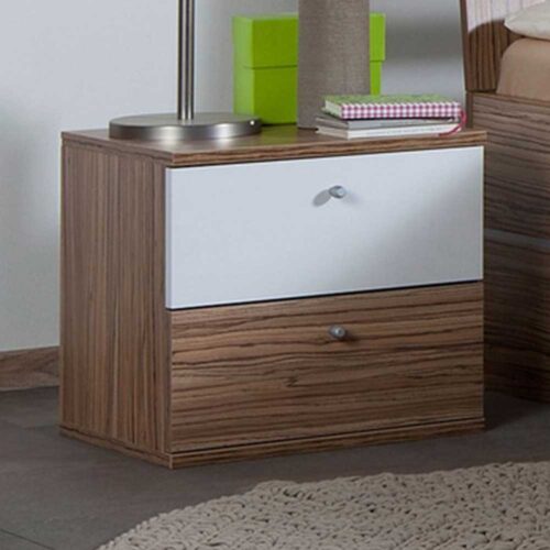 Nachtkonsole mit 2 Schubladen 40 cm breit