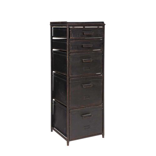 Schubladenkommode in Rostfarben Industry Design