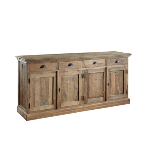 Landhaus Sideboard aus Teak Altholz 200 cm