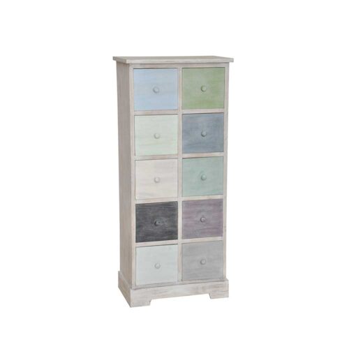 Kommode mit 10 Schubladen Shabby Chic