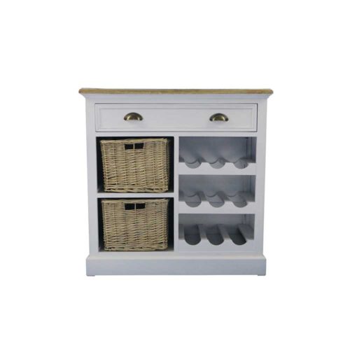 Weinkommode in Weiß Landhaus