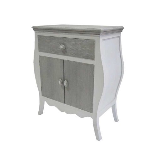 Shabby Chic Kommode mit Türen Weiß Grau