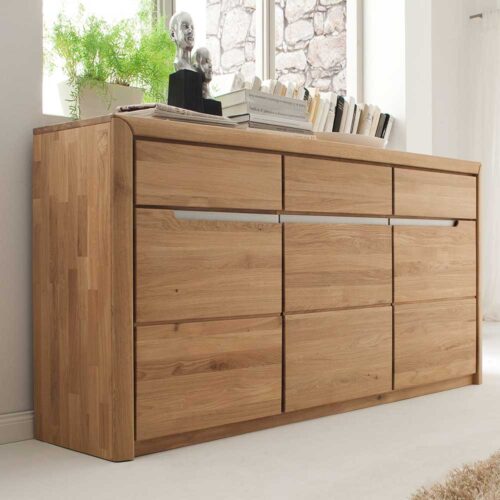 Sideboard aus Wildeiche massiv Bianco geölt 180 cm