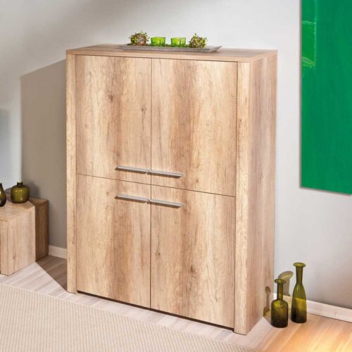 Wohnzimmer Highboard in Wildeiche 4 Türen