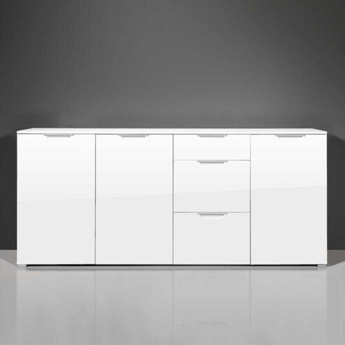 Sideboard in Hochglanz Weiß Schlafzimmer