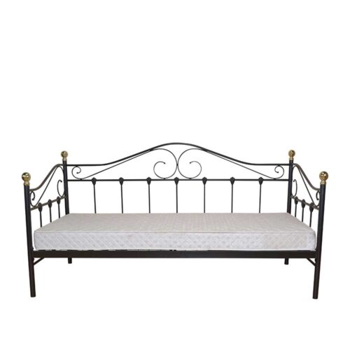 Metallbett aus Stahl Schwarz