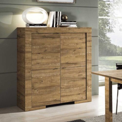Esszimmer Highboard in Eiche 4 Türen