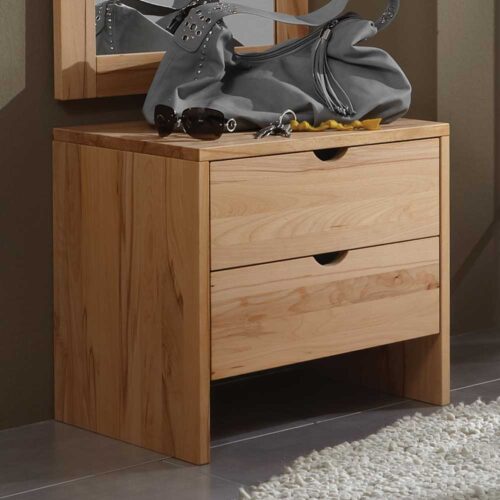 Kleine Kommode aus Kernbuche Massivholz 2 Schubladen