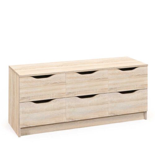 Lowboard mit Schubladen Eiche Sonoma