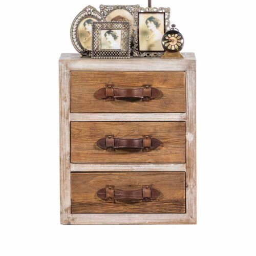 Schlafzimmer Kommode in Braun Kiefer Recyclingholz