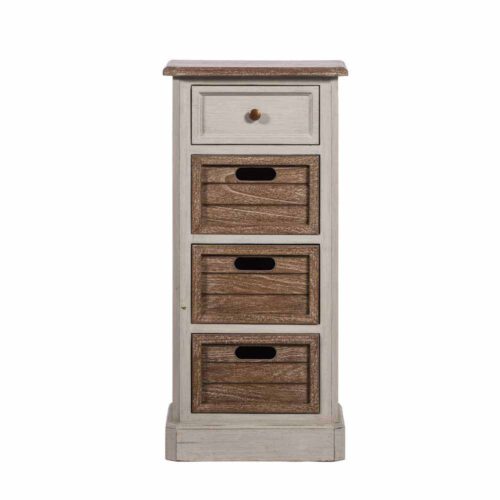 Vintage Kommode in Creme Weiß 40 cm breit