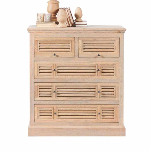 Schubladenkommode im Vintage Design Eiche Antik Finish