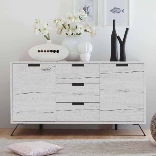 Sideboard in Weißeiche modern Retro