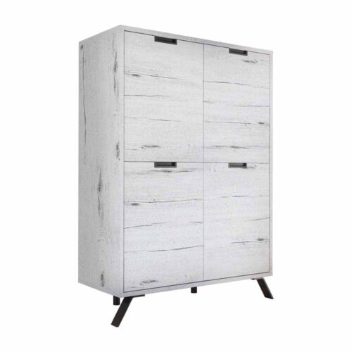 Schrank in Weißeiche 4 türig