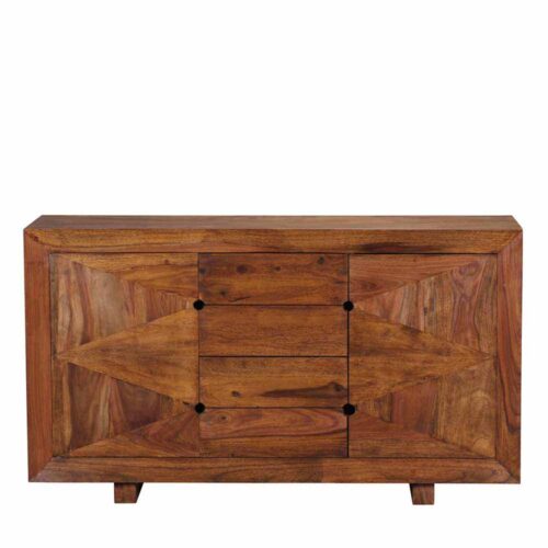 Massivholz Siebaord aus Sheesham lackiert 145 cm breit