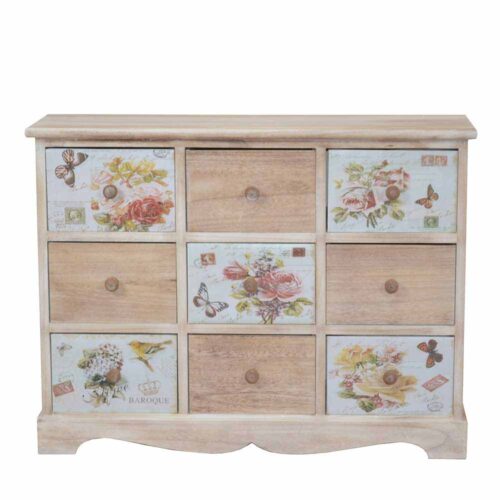 Schubladenkommode in Bunt Holz Schubladen