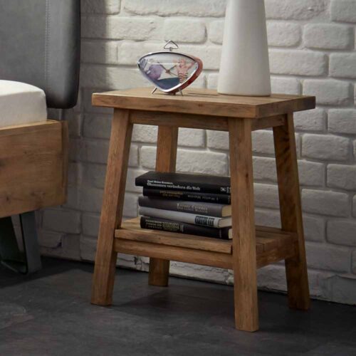 Nachtkonsole aus Wildeiche Massivholz Landhaus