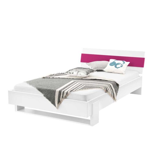 Mädchenbett in Weiß Pink modern