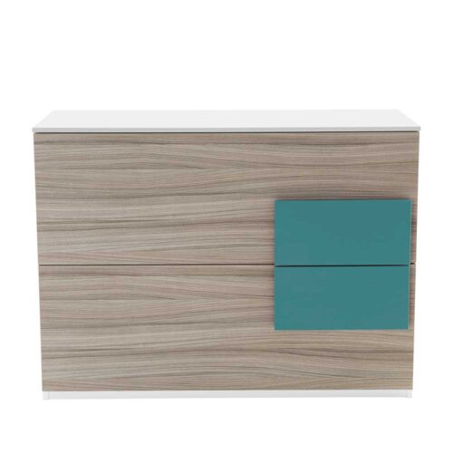 Design Kommode für Jugendzimmer Holz Petrol