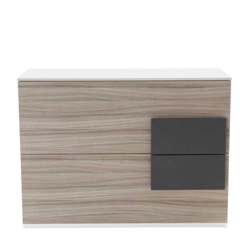 Kommode für Jugendzimmer Holz Anthrazit