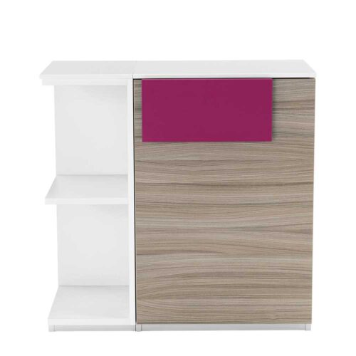 Kommode mit Regal Holz Pink