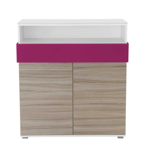 Kommode mit LED Beleuchtung Holz Pink