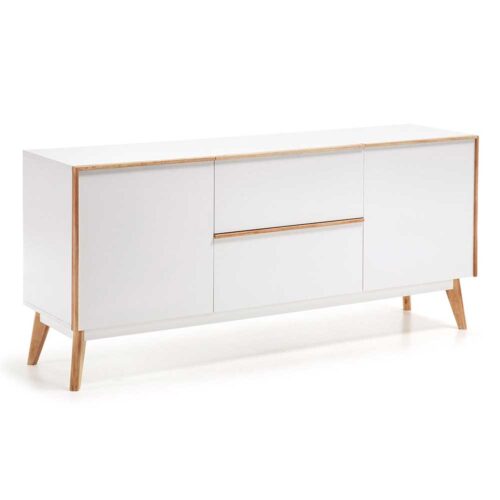 Schlafzimmer Sideboard in Eiche Weiß 160 cm