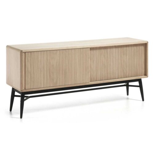 Schiebetüren Sideboard aus Eiche geriffelt 160 cm