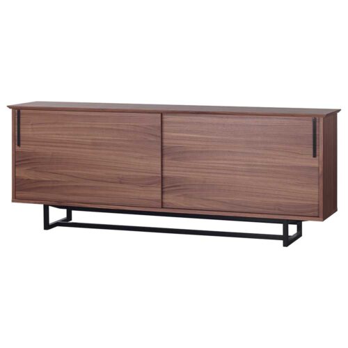 Schiebetüren Sideboard in Walnussfarben 200 cm breit