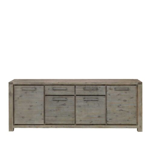 Wohnzimmer Sideboard aus Akazie Massivholz Antik Finish