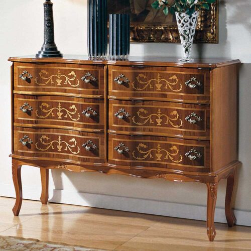 Schubkastenkommode im Barock Design 110 cm