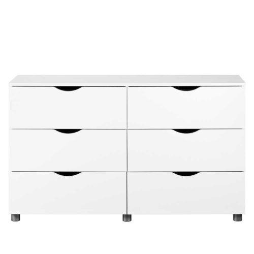 Schlafzimmer Sideboard in Weiß Hochglanz Schubladen