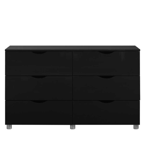 Sideboard in Schwarz Schubladen