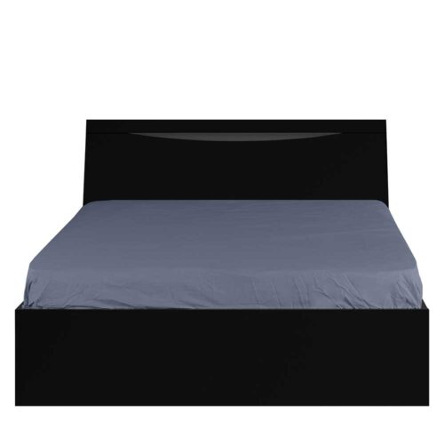 Hochglanz Jugendbett in Schwarz modern