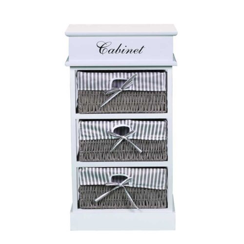 Korbkommode mit Klappe Landhausstil