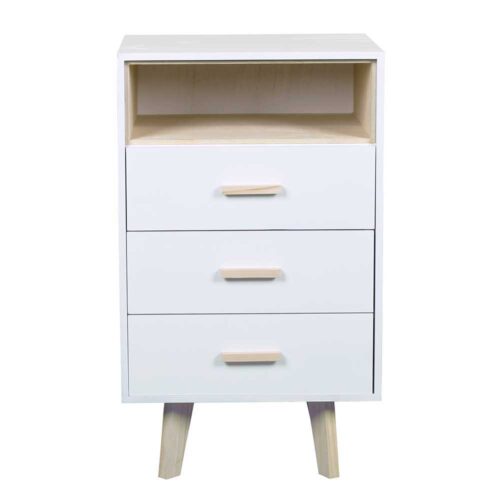 Kleine Kommode in Weiß Pinie Massivholz