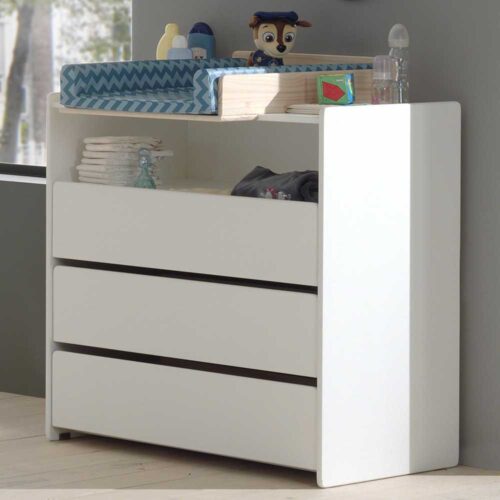 Wickeltisch in Weiß 90 cm breit