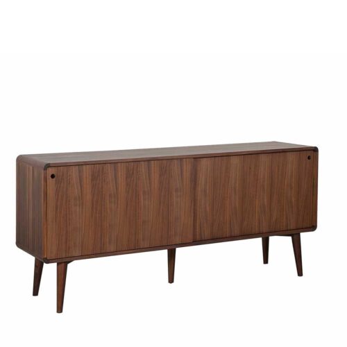Schiebetüren Sideboard mit Nussbaum furniert und geölt 180 cm breit