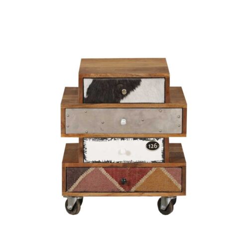 Rollen Schubladenkommode in Bunt ausgefallen