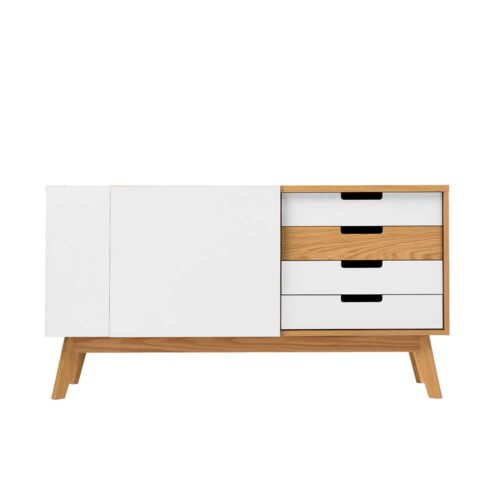 Kommode mit Schiebetür und Schubladen skandinavischen Design