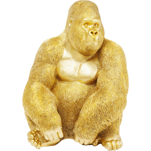 Deko Figur Monkey Gorilla Side XL Gold